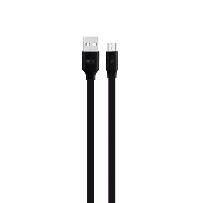 

Кабель Exployd EX-K-1307, microUSB - USB, 2.4 А, 1 м, силиконовая оплетка, плоский, черный