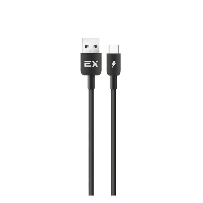 Кабель Exployd EX-K-999, Type-C - USB, 2.1 А, 1 м, силиконовая оплетка, черный