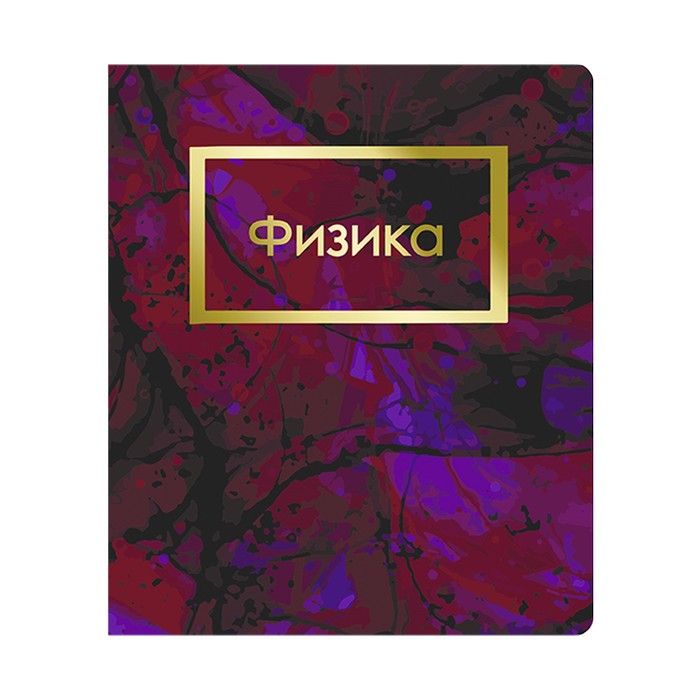 

Тетрадь предметная "Мрамор темный" 48 листов в клетку Физика, со справочным материалом, обложка мелованный картон, покрытие софт-тач с тиснением золотой фольгой, блок офсет