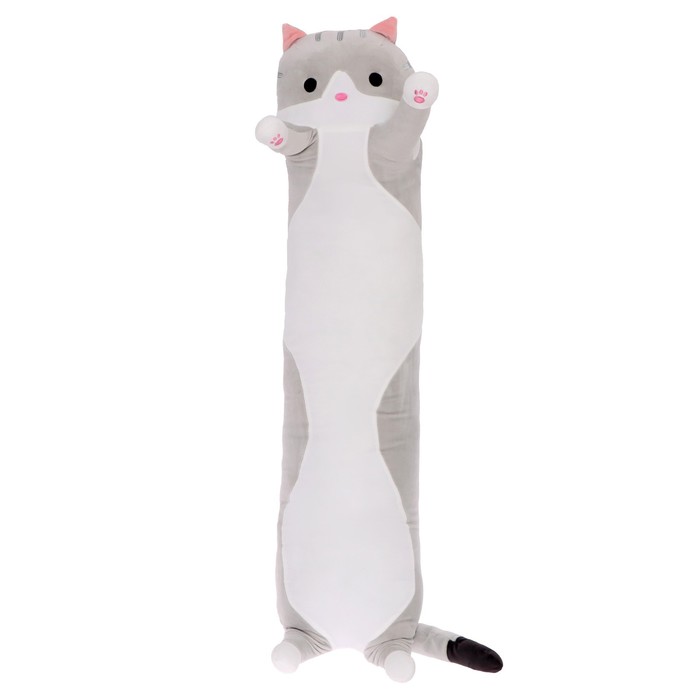 Мягкая игрушка «Кот Батон», цвет серый, 130 см кот батон 110 см серый кот обнимашка плюшевая игрушка кот батон серый 110 см длинный кот подушка 110 см