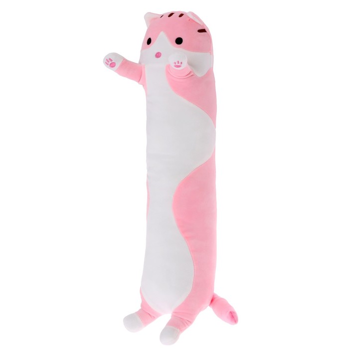 фото Мягкая игрушка «кот батон», цвет розовый, 70 см maxitoys