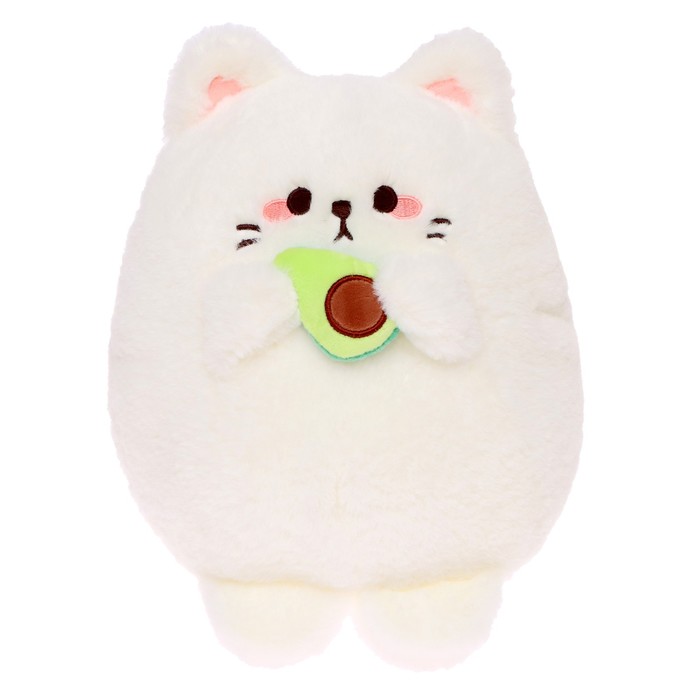 Мягкая игрушка «Котик с авокадо», цвет белый, 25 см мягкая игрушка авокадо 25 см цвет микс