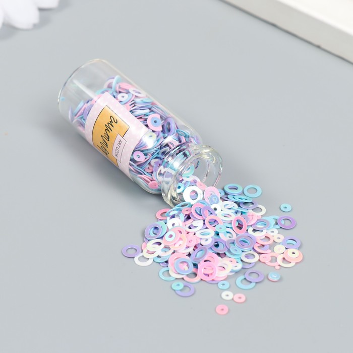 фото Глиттер в баночке "кружочки. оттенки зимы" набор 6 гр 5х2х2 см арт узор