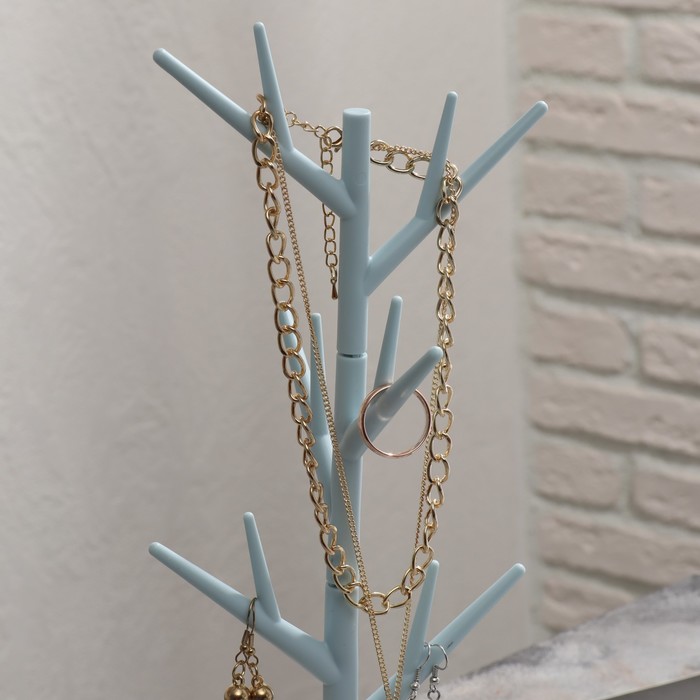 

Подставка универсальная "Дерево" с местом для хранения, 14*5,5*35 см, цвет голубой