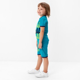 

Комплект для мальчика (футболка/шорты), цвет изумрудный, рост 116