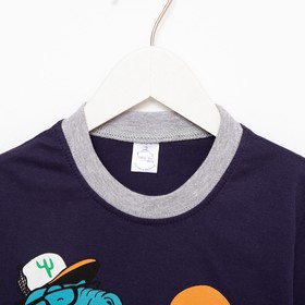 

Комплект для мальчика (футболка/шорты), цвет тёмно-синий, рост 122