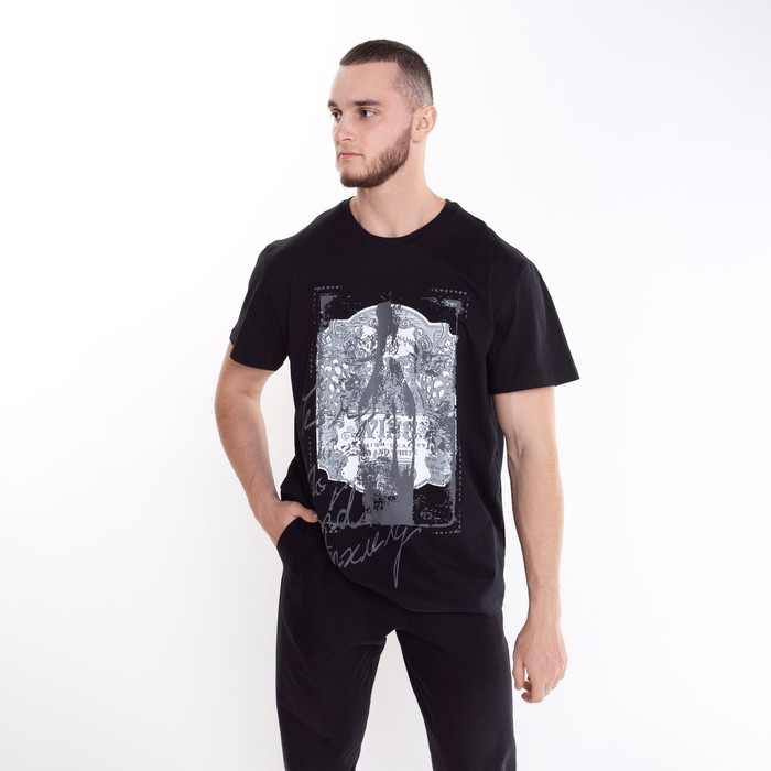 

Футболка мужская, цвет чёрный, размер 54 (3XL)