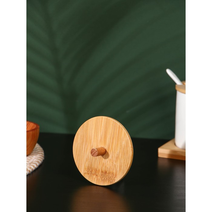 фото Крышка для чайника с ручкой bellatenero «эко», d=8,1 см (7 см), бамбук