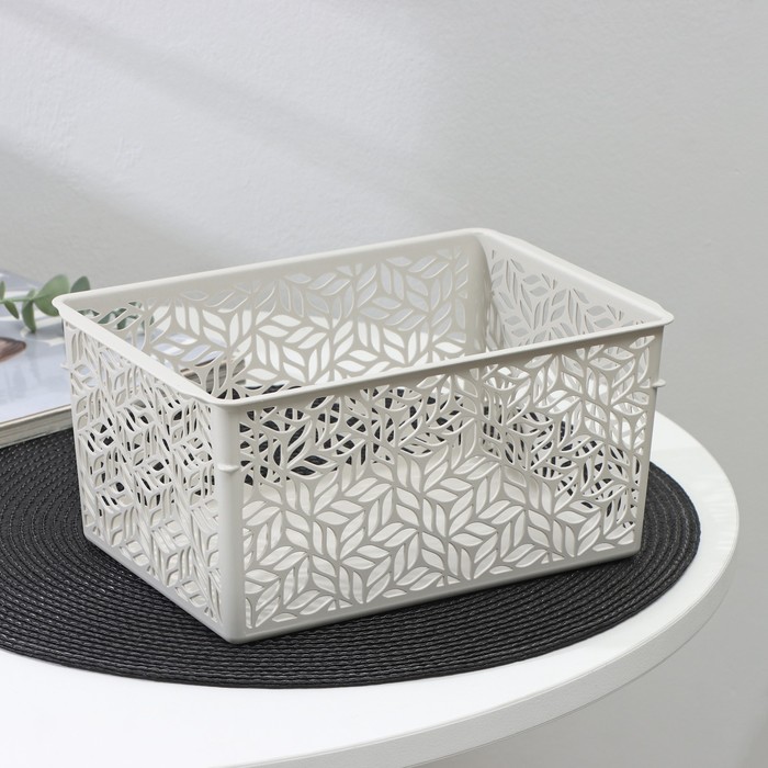 Корзинка для хранения без крышки Linden, 3,2 л, 23×16×11 см, цвет светло-серый корзинка для хранения вязание 7 л цвет серый