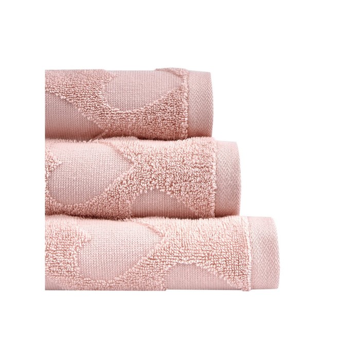Полотенце махровое Love, размер 50х90 см, цвет розовый