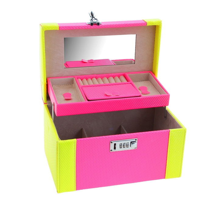 Шкатулка "Жёлто-розовый глянец"