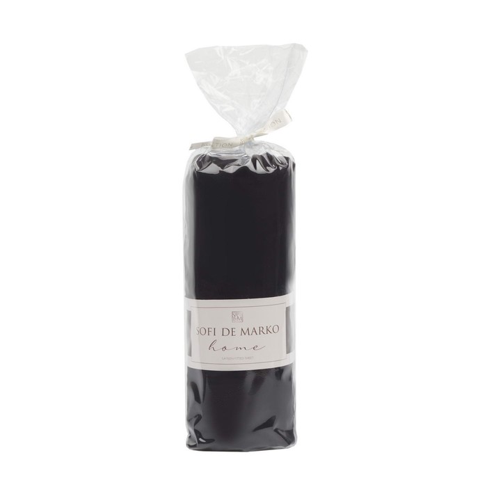 цена Простыня «Мармарис», размер 200х200х30 см, цвет чёрный