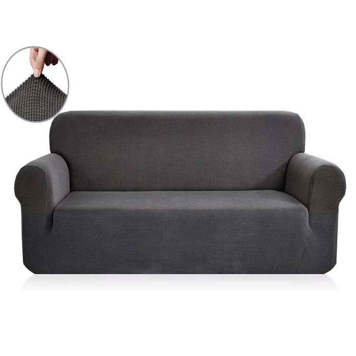 Чехол двухместный на диван, цвет серый