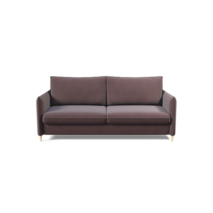 Прямой диван «Сканди», механизм тик-так, велюр, цвет ультра ява