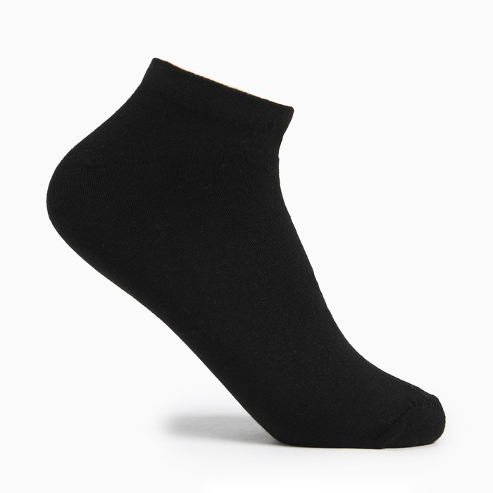 Носки мужские укороченные, цвет чёрный, размер 29