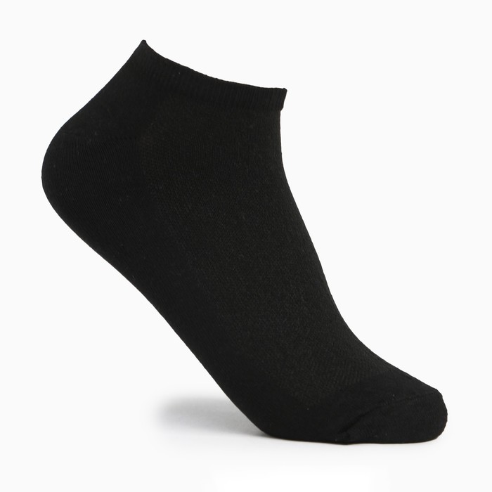 Носки мужские укороченные сетка, цвет чёрный, размер 29
