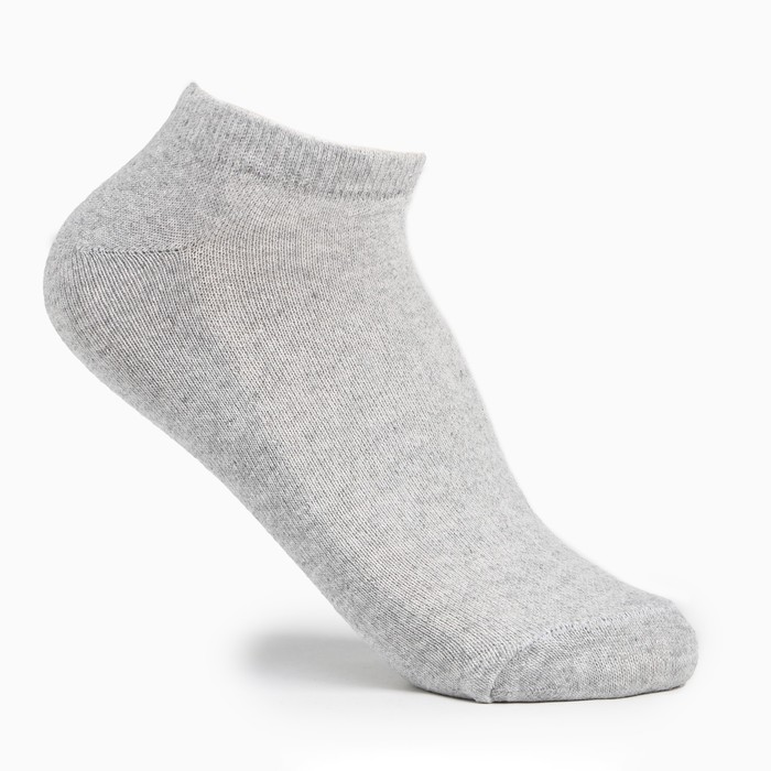 Носки мужские укороченные сетка, цвет серый, размер 27