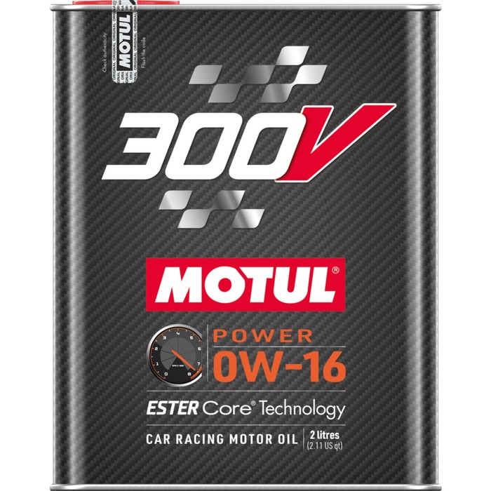 Масло моторное Motul 300V Power 0w-16, синтетическое, 2 л масло моторное motul 6100 save lite 0w 20 синтетическое 1 л