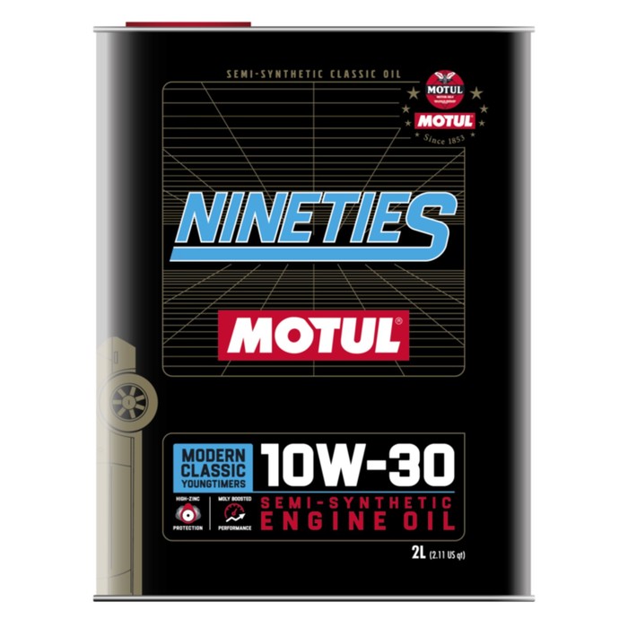 Масло моторное Motul Classic Nineties 10w-30, полусинтетическое, 2 л моторное масло motul outboard tech 4t 10w 30 1 л