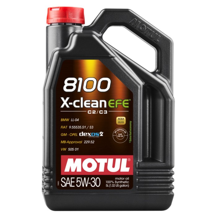 motul моторное масло motul 8100 x clean 5w 30 1 л Масло моторное Motul 8100 X-clean EFE 5w-30, синтетическое, 5 л