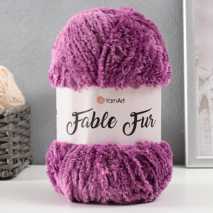 

Пряжа "Fable Fur" 100% микрополиэстер 100м/100гр (979 лиловый)