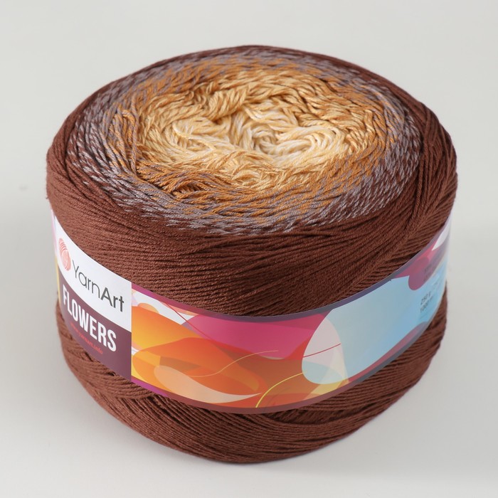 

Пряжа "Flowers" 55% хлопок, 45% полиакрил 1000м/250гр (284 шоколад-беж.)