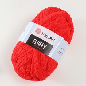 

Пряжа "Fluffy" 100% микрополиэстер 70м/150гр (723 красный)