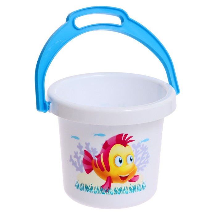 Ведро "Фантазия" белое 1,4л 01291