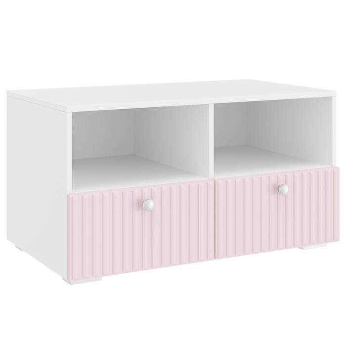 Тумба «Алиса», 881х465х468 мм, с 2-мя ящиками, цвет белый / розовый кровать алиса с 2 мя ящиками в мягкой обивке 900х2000 мм цвет розовый
