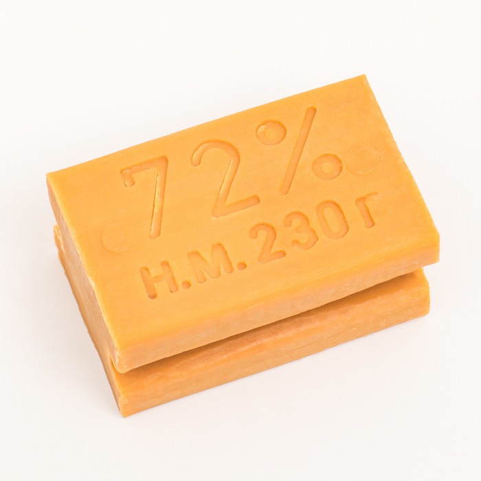 Мыло хозяйственное твердое 72%, без упаковки, 230 г