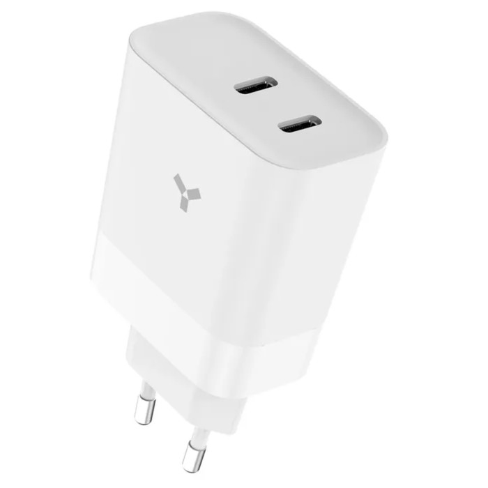 

Сетевое зарядное устройство Accesstyle Agate 40W2C, USB-C, 3А, 40Вт, быстрая зарядка, белое