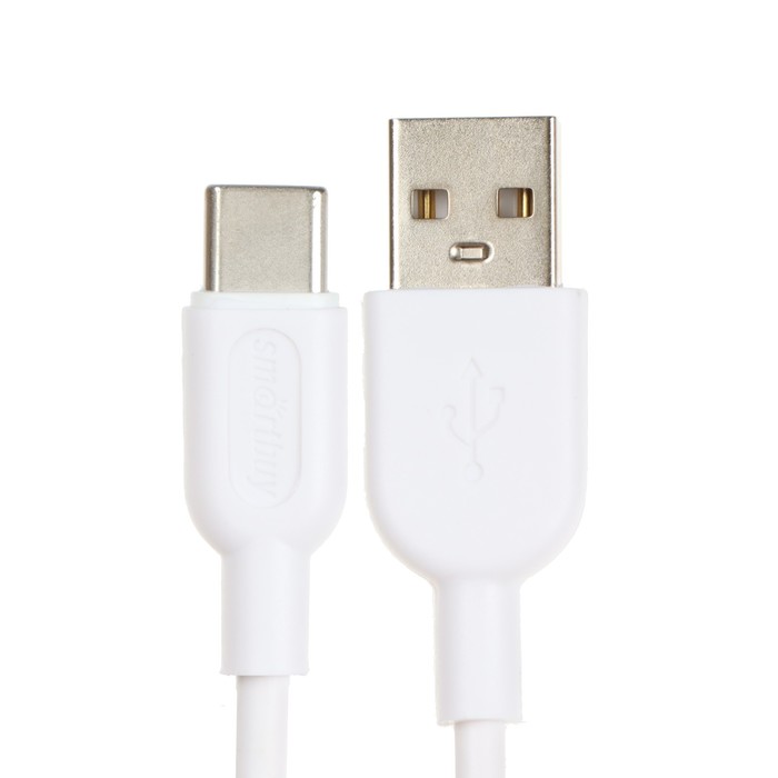 

Кабель Smartbuy S01, Type-C - USB, 2.4 А, 1 м, зарядка + передача данных, белый