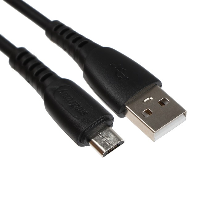 

Кабель Smartbuy S40, microUSB - USB, 2.4 А, 1 м, зарядка + передача данных, черный