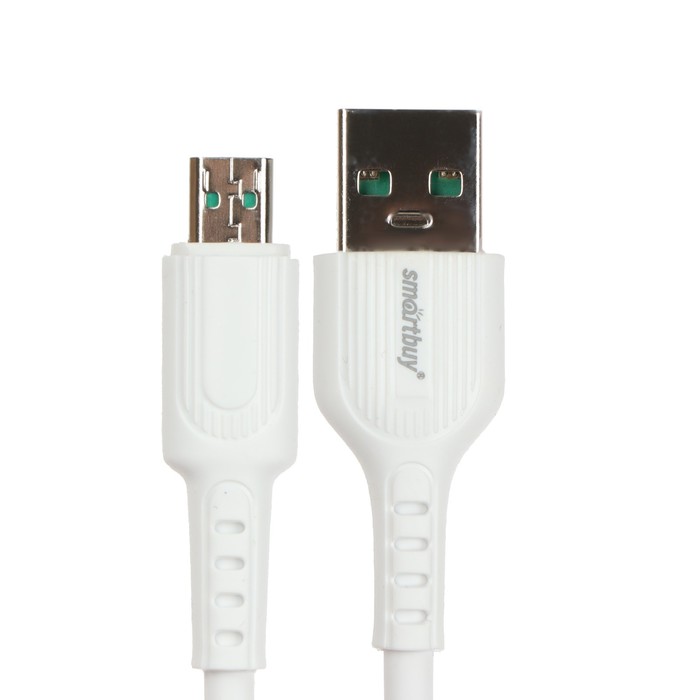 

Кабель Smartbuy S33, microUSB - USB, 4 А, 1 м, TPE оплетка, зарядка + передача данных, белый