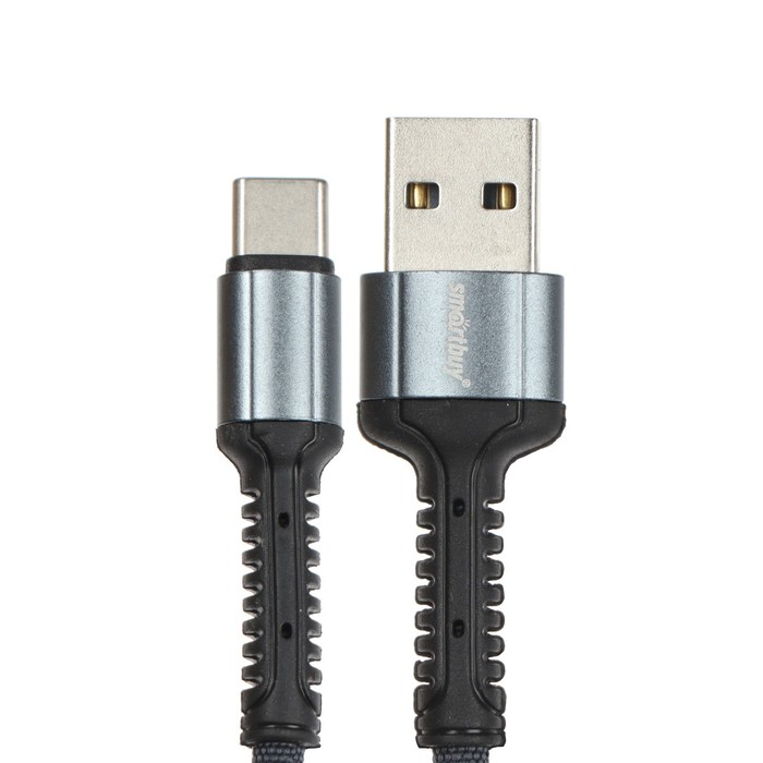 

Кабель Smartbuy S26, Type-C - USB, 3 А, 1 м , быстрая зарядка, нейлоновая оплетка, серый