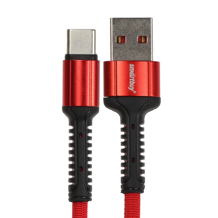 

Кабель Smartbuy S26, Type-C - USB, 3 А, 1 м , быстрая зарядка, нейлоновая оплетка, красный