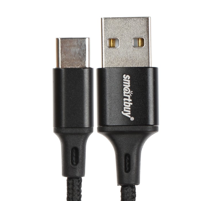 

Кабель Smartbuy S14, Type-C - USB, 3 А, 1 м, быстрая зарядка+передача данных, черный
