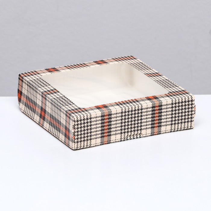 

Коробка складная с окном "Клетка", 15 х 15 х 4 см