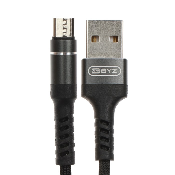 

Кабель BYZ BC-025m, microUSB - USB, 5 А, 1.2 м, нейлоновая оплетка, черный