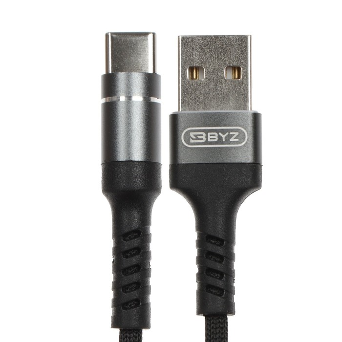

Кабель BYZ BC-025t, Type-C - USB, 5 А, 1.2 м, нейлоновая оплетка, черный