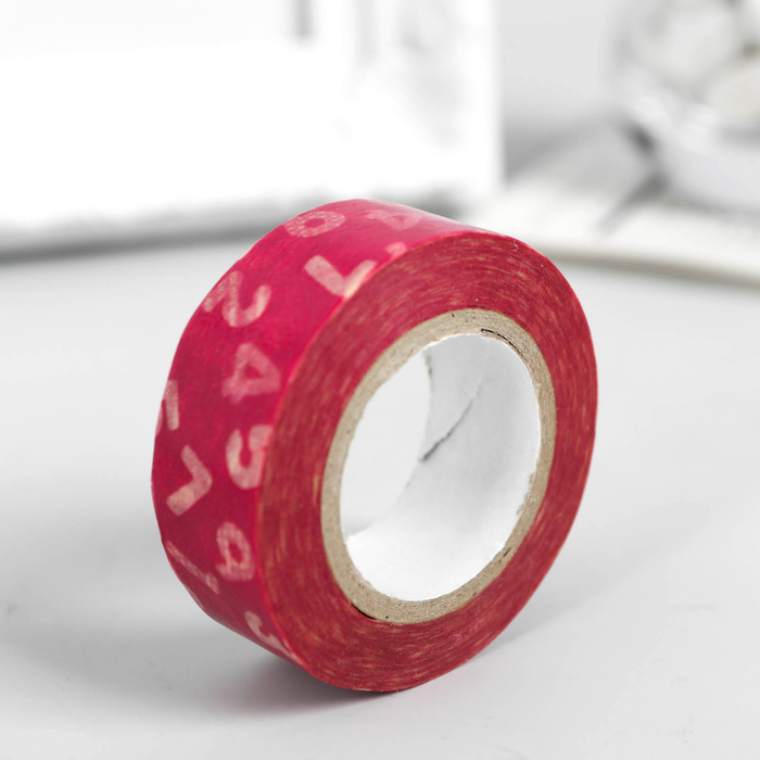 Клейкая лента декоративная бумажная "Цифры"