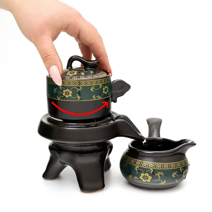 фото Набор для чайной церемонии 8 в 1, на 6 персон, пиала 65 мл, чайник 175 мл, гундаобэй 180 мл take it easy