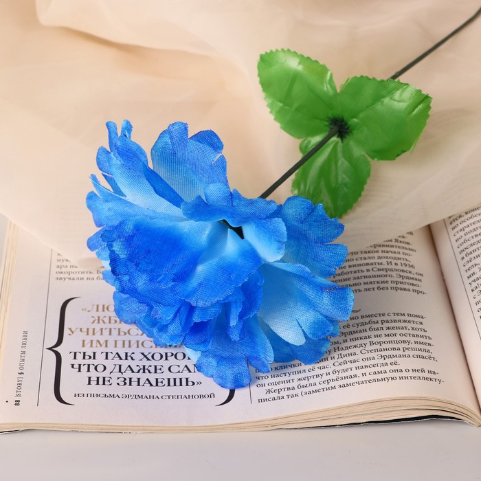 Цветы искусственные Глоксиния соната d-11 см h-20 см, голубой