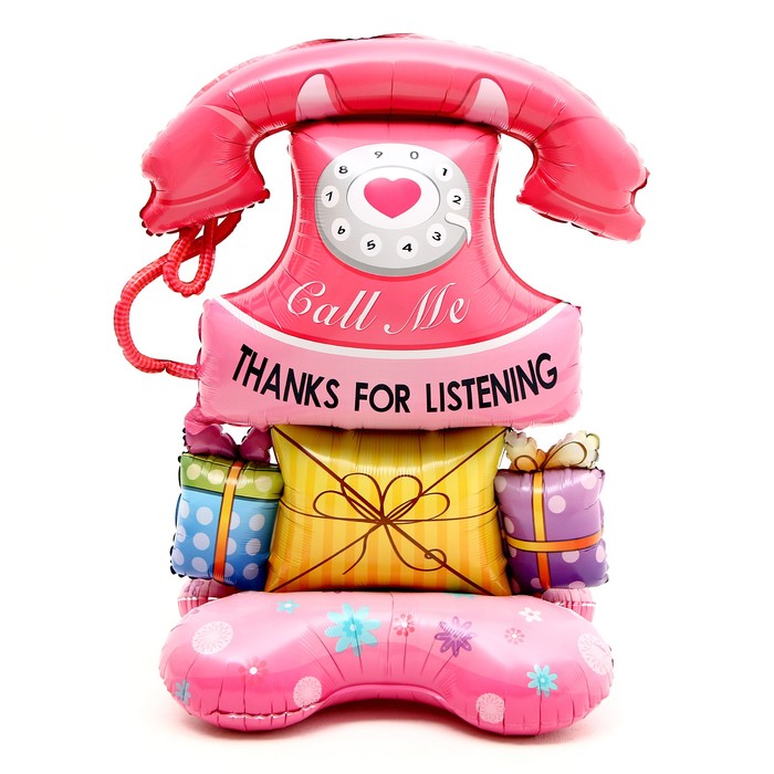 Шар фольгированный 45 «Розовый телефон»