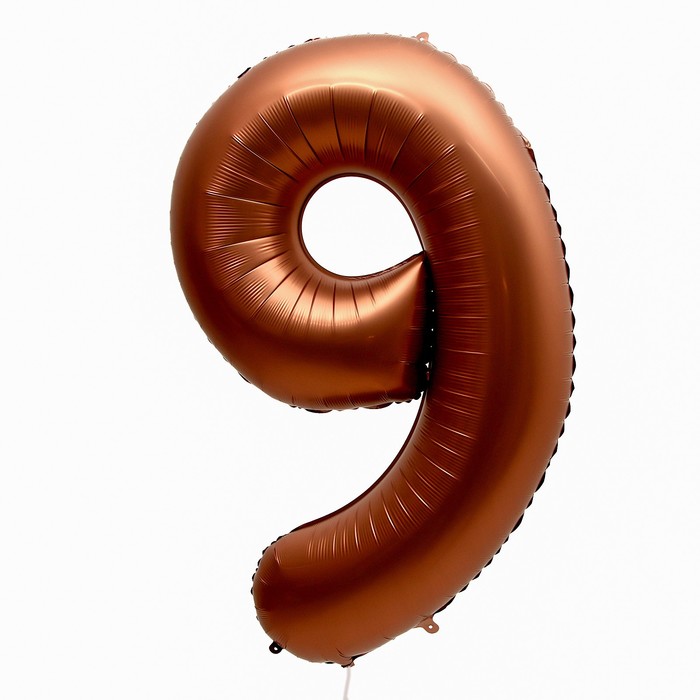 Шар фольгированный 40 «Цифра 9», шоколад шар фольгированный 40 цифра 9 далматин