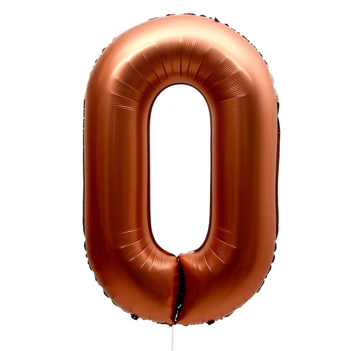 Шар фольгированный 40 «Цифра 0», шоколад шарик цифра фольгированный fiolento фламинго 0 l0200 g