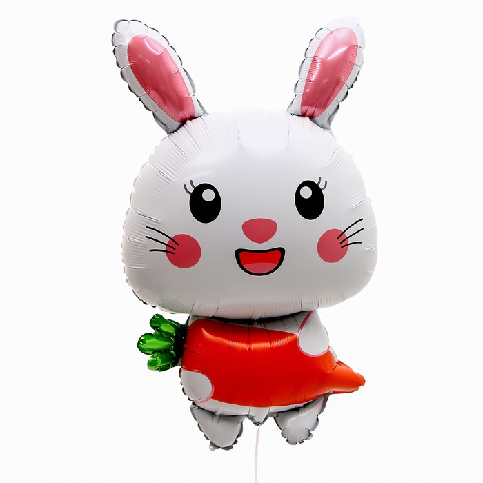 Шар фольгированный 33 «Кролик с морковкой» сувенир кролик с морковкой 6 5см