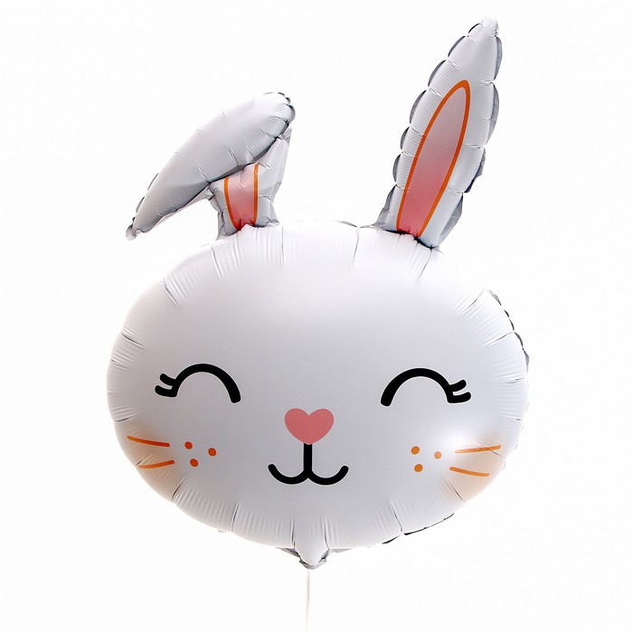Шар фольгированный 30 «Белый кролик» шар фольгированный 33 кролик с морковкой