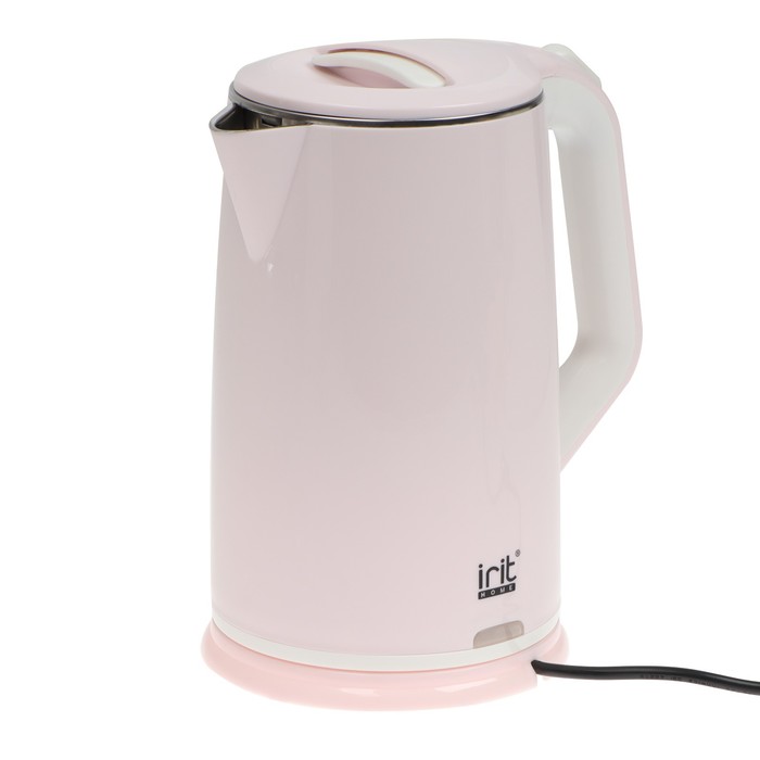 Чайник электрический Irit IR-1302, металл, 1.8 л, 1500 Вт, розовый чайник irit ir 1302 розовый
