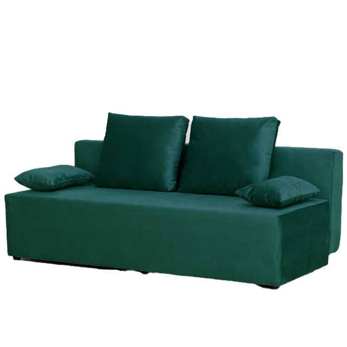 Прямой диван «Бёрн», механизм еврокнижка, велюр, цвет зелёный прямой диван бёрн механизм еврокнижка велюр цвет коричневый